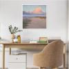 image:imageKate and Laurel Framed Canvas Wall Art Print Blushing Sky by Mary Sparrow 22 x 22 Sylvie White Frame Coastal Beach Art for Wall Decor