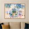 image:imageKate and Laurel Framed Canvas Wall Art Print Cannes le Suquet Croisette Raoul Dufy by Nostalgia Prints 38 x 28 Sylvie Natural Frame Whimsical Tropical Art for Wall Decor