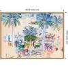 image:imageKate and Laurel Framed Canvas Wall Art Print Cannes le Suquet Croisette Raoul Dufy by Nostalgia Prints 38 x 28 Sylvie Natural Frame Whimsical Tropical Art for Wall Decor