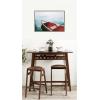 image:imageKate and Laurel Framed Canvas Wall Art Print Drifting in the Sky by Alicia Bock 33 x 23 Sylvie Walnut Frame Modern Contemporary Beach Art for Wall Decor