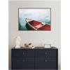 image:imageKate and Laurel Framed Canvas Wall Art Print Drifting in the Sky by Alicia Bock 33 x 23 Sylvie Walnut Frame Modern Contemporary Beach Art for Wall Decor