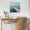 image:imageKate and Laurel Framed Canvas Wall Art Print Etang de Thau by Laura Evans 22 x 22 Sylvie White Frame Coastal Beach Art for Wall Decor