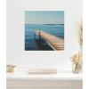 image:imageKate and Laurel Framed Canvas Wall Art Print Etang de Thau by Laura Evans 22 x 22 Sylvie White Frame Coastal Beach Art for Wall Decor