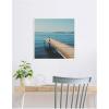image:imageKate and Laurel Framed Canvas Wall Art Print Etang de Thau by Laura Evans 22 x 22 Sylvie White Frame Coastal Beach Art for Wall Decor
