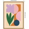 image:imageKate and Laurel Framed Canvas Wall Art Print Flowers by Laura Moss 18 x 24 Sylvie Natural Frame Modern Contemporary Abstract Art for Wall Decor