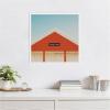 image:imageKate and Laurel Framed Canvas Wall Art Print Hang Loose by Laura Evans 22 x 22 Sylvie White Frame Coastal Beach Art for Wall Decor