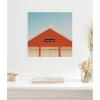 image:imageKate and Laurel Framed Canvas Wall Art Print Hang Loose by Laura Evans 22 x 22 Sylvie White Frame Coastal Beach Art for Wall Decor