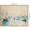 image:imageKate and Laurel Framed Canvas Wall Art Print Honfleur le petit port Henri Manguin by Nostalgia Prints 42 x 32 Sylvie Natural Frame Coastal Beach Art for Wall Decor