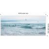image:imageKate and Laurel Framed Canvas Wall Art Print Ocean Swim Panel by Stephanie Klatt 40 x 18 Sylvie White Frame Coastal Beach Art for Wall Decor