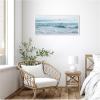 image:imageKate and Laurel Framed Canvas Wall Art Print Ocean Swim Panel by Stephanie Klatt 40 x 18 Sylvie White Frame Coastal Beach Art for Wall Decor