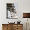 image:imageKate and Laurel Framed Canvas Wall Art Print Pier Over The Water by Alicia Abla 28 x 38 Sylvie Walnut Frame Modern Contemporary Beach Art for Wall Decor