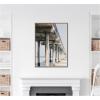 image:imageKate and Laurel Framed Canvas Wall Art Print Pier Over The Water by Alicia Abla 28 x 38 Sylvie Walnut Frame Modern Contemporary Beach Art for Wall Decor