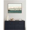 image:imageKate and Laurel Framed Canvas Wall Art Print Sail 6869 by Alicia Bock 33 x 23 Sylvie Walnut Frame Coastal Beach Art for Wall Decor