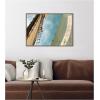 image:imageKate and Laurel Framed Canvas Wall Art Print Sail Away by Alicia Bock 33 x 23 Sylvie Walnut Frame Coastal Beach Art for Wall Decor