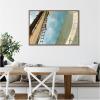image:imageKate and Laurel Framed Canvas Wall Art Print Sail Away by Alicia Bock 33 x 23 Sylvie Walnut Frame Coastal Beach Art for Wall Decor