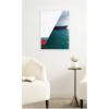 image:imageKate and Laurel Framed Canvas Wall Art Print Sailing Across Costal Waters by Alicia Abla 18 x 24 Sylvie White Frame Modern Contemporary Beach Art for Wall Decor