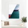 image:imageKate and Laurel Framed Canvas Wall Art Print Sailing Across Costal Waters by Alicia Abla 18 x 24 Sylvie White Frame Modern Contemporary Beach Art for Wall Decor