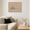 image:imageKate and Laurel Framed Canvas Wall Art Print Sketch of Ships Clarkson Stanfields by Nostalgia Prints 24 x 18 Sylvie Natural Frame Vintage Beach Art for Wall Decor