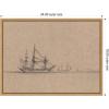 image:imageKate and Laurel Framed Canvas Wall Art Print Sketch of Ships Clarkson Stanfields by Nostalgia Prints 24 x 18 Sylvie Natural Frame Vintage Beach Art for Wall Decor
