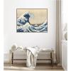 image:imageKate and Laurel Framed Canvas Wall Art Print The Great Wave Katsushika Hokusai by The Art Institute of Chicago 42 x 32 Sylvie Dark Gold Frame Vintage Beach Art for Wall Decor