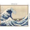 image:imageKate and Laurel Framed Canvas Wall Art Print The Great Wave Katsushika Hokusai by The Art Institute of Chicago 42 x 32 Sylvie Dark Gold Frame Vintage Beach Art for Wall Decor