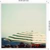 image:imageKate and Laurel Framed Canvas Wall Art Print Under the Umbrella by Laura Evans 22 x 22 Sylvie White Frame Coastal Beach Art for Wall Decor
