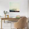 image:imageKate and Laurel Framed Canvas Wall Art Print Under the Umbrella by Laura Evans 22 x 22 Sylvie White Frame Coastal Beach Art for Wall Decor