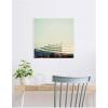 image:imageKate and Laurel Framed Canvas Wall Art Print Under the Umbrella by Laura Evans 22 x 22 Sylvie White Frame Coastal Beach Art for Wall Decor