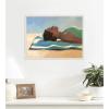image:imageKate and Laurel Framed Canvas Wall Art Print Vitamin D by Mary Sparrow 24 x 18 Sylvie Beaded White Frame Coastal Beach Art for Wall Decor