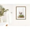 image:imageKate and Laurel Framed Wall Art Print Baby Elephant in Transitional Bathtub by Amy Peterson 20 x 26 Woodgrain Stripe Mocha Frame Whimsical Animal Art for Wall Decor26L x 20W