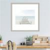 image:imageKate and Laurel Framed Wall Art Print Beach 5s by Amy Peterson 26 x 26 Florence Silver Frame Coastal Beach Art for Wall DecorFlorence Silver