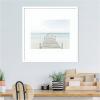 image:imageKate and Laurel Framed Wall Art Print Beach 5s by Amy Peterson 26 x 26 Florence Silver Frame Coastal Beach Art for Wall DecorSvelte White