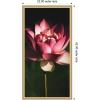 image:imageKate and Laurel Framed Wall Art Print Midnight Lotus Flower by Stephanie Klatt 22 x 42 Florence Gold Frame Modern Contemporary Flower Art for Wall Decor