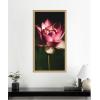 image:imageKate and Laurel Framed Wall Art Print Midnight Lotus Flower by Stephanie Klatt 22 x 42 Florence Gold Frame Modern Contemporary Flower Art for Wall Decor