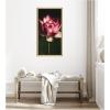 image:imageKate and Laurel Framed Wall Art Print Midnight Lotus Flower by Stephanie Klatt 22 x 42 Florence Gold Frame Modern Contemporary Flower Art for Wall Decor