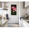 image:imageKate and Laurel Framed Wall Art Print Midnight Lotus Flower by Stephanie Klatt 22 x 42 Florence Gold Frame Modern Contemporary Flower Art for Wall Decor