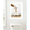 image:imageKate and Laurel Framed Wall Art Print Mother and Baby Giraffe in Traditional Vintage Bathtub by Amy Peterson 21 x 27 Oliver White Narrow Frame Whimsical Animal Art for Wall Decor35L x 28W