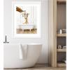 image:imageKate and Laurel Framed Wall Art Print Mother and Baby Giraffe in Traditional Vintage Bathtub by Amy Peterson 21 x 27 Oliver White Narrow Frame Whimsical Animal Art for Wall Decor35L x 28W