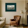 image:imageKate and Laurel Framed Wall Art Print North Sea Olga Wisinger Faux Mat by Nostalgia Prints 42 x 34 Florence Light Brown Frame Traditional Beach Art for Wall Decor
