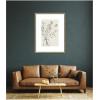image:imageKate and Laurel Framed Wall Art Print SB Protea Sketch No 2 by Sara Berrenson 19 x 25 Svelte Noir Black Frame Modern Contemporary Still Life Art for Wall DecorWoodgrain Stripe Mocha