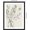 image:imageKate and Laurel Framed Wall Art Print SB Protea Sketch No 2 by Sara Berrenson 19 x 25 Svelte Noir Black Frame Modern Contemporary Still Life Art for Wall DecorSvelte Noir Black
