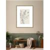 image:imageKate and Laurel Framed Wall Art Print SB Protea Sketch No 2 by Sara Berrenson 19 x 25 Svelte Noir Black Frame Modern Contemporary Still Life Art for Wall DecorWoodgrain Stripe Mocha