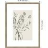 image:imageKate and Laurel Framed Wall Art Print SB Protea Sketch No 2 by Sara Berrenson 19 x 25 Svelte Noir Black Frame Modern Contemporary Still Life Art for Wall DecorWoodgrain Stripe Mocha