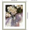 image:imageKate and Laurel Framed Wall Art Print Shadow Dance by Mary Sparrow 22 x 26 Florence Silver Frame Traditional Flowers Still Life Art for Wall Decor26L x 22W
