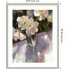 image:imageKate and Laurel Framed Wall Art Print Shadow Dance by Mary Sparrow 22 x 26 Florence Silver Frame Traditional Flowers Still Life Art for Wall Decor42L x 34W