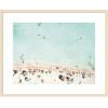 image:imageKate and Laurel Framed Wall Art Print Turquoise Beach from Above No 2 by Amy Peterson 26 x 26 Woodgrain Stripe Blonde Frame Coastal Beach Art for Wall DecorWoodgrain Stripe Blonde