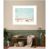image:imageKate and Laurel Framed Wall Art Print Turquoise Beach from Above No 2 by Amy Peterson 26 x 26 Woodgrain Stripe Blonde Frame Coastal Beach Art for Wall DecorWoodgrain Stripe Blonde