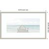 image:imageKate and Laurel Framed Wall Art Print Wooden Pier On The Beach by Amy Peterson 41 x 24 Svelte White Frame Coastal Beach Art for Wall DecorFlorence Silver