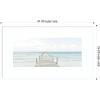 image:imageKate and Laurel Framed Wall Art Print Wooden Pier On The Beach by Amy Peterson 41 x 24 Svelte White Frame Coastal Beach Art for Wall DecorSvelte White