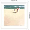 image:imageKate and Laurel Framed Wall Art Print afternoon meet up by Mary Sparrow 27 x 27 Oliver White Narrow Frame Coastal Beach Art for Wall Decor27L x 27W